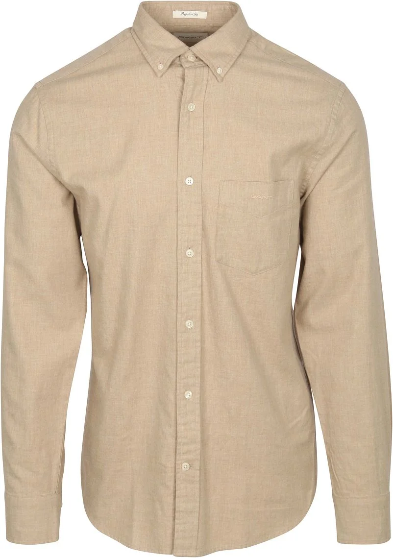 Gant Flanell Hemd Beige - Größe L günstig online kaufen