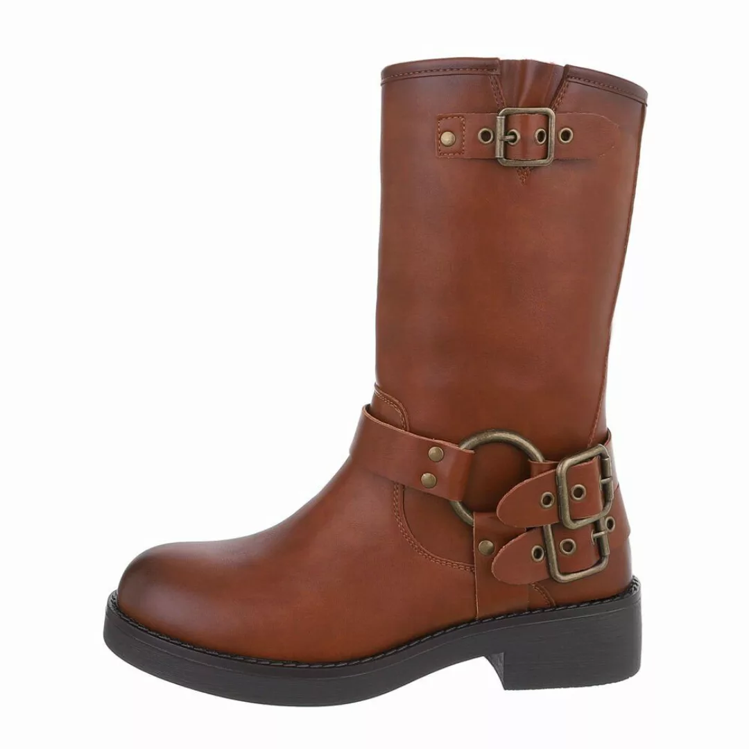 Ital-Design Damen Bikerschuhe Biker Westernstiefel (85276003) günstig online kaufen