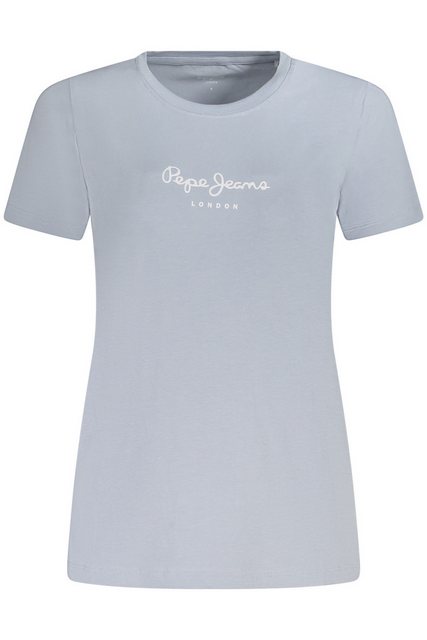 Pepe Jeans 2-in-1-Shorts Damen Kurzarm-T-Shirt Hellblau aus Nachhaltiger Ba günstig online kaufen