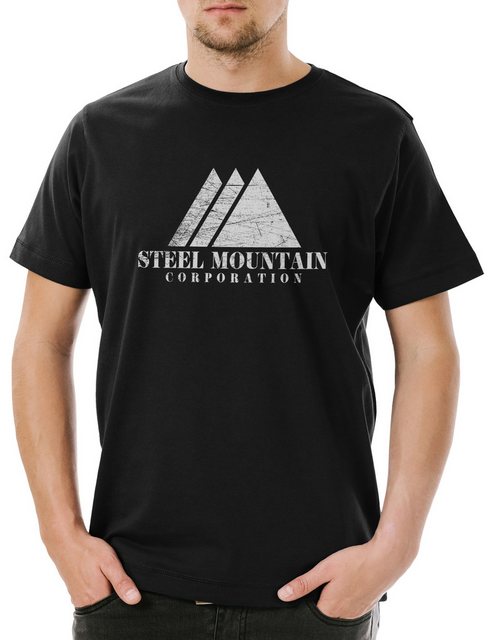 Urban Backwoods Print-Shirt Steel Mountain Herren T-Shirt Fsociety Allsafe günstig online kaufen