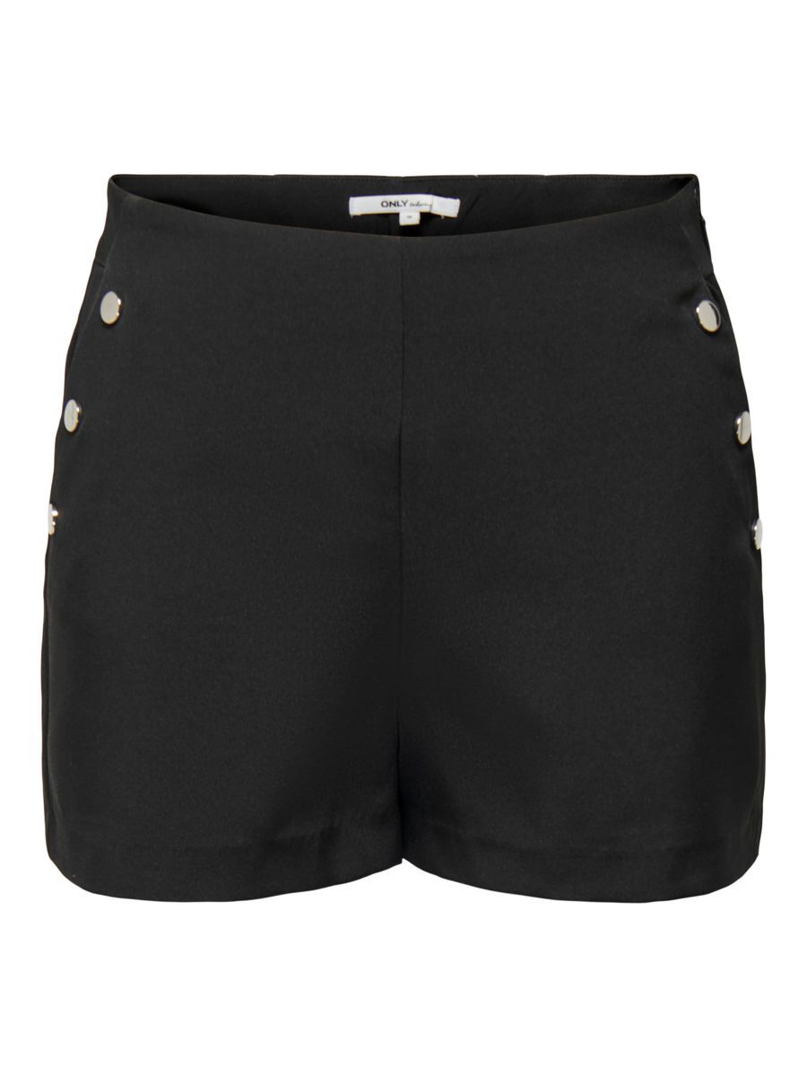 ONLY Kurze Geknöpfte High Waist Shorts Damen Schwarz günstig online kaufen