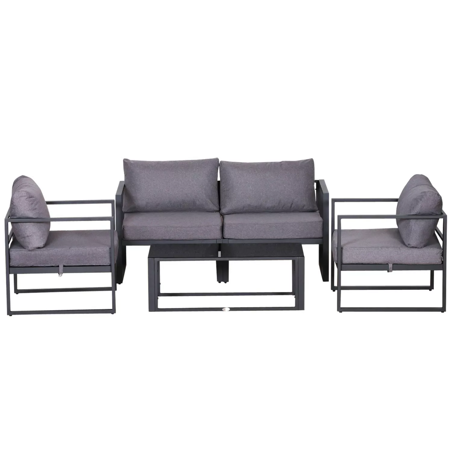 Outsunny Loungeset grau Aluminium günstig online kaufen