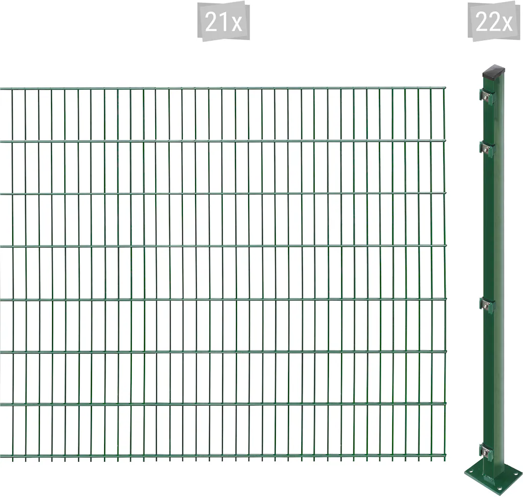 Arvotec Doppelstabmattenzaun "EASY 143 zum Aufschrauben", Zaunhöhe 143 cm, günstig online kaufen