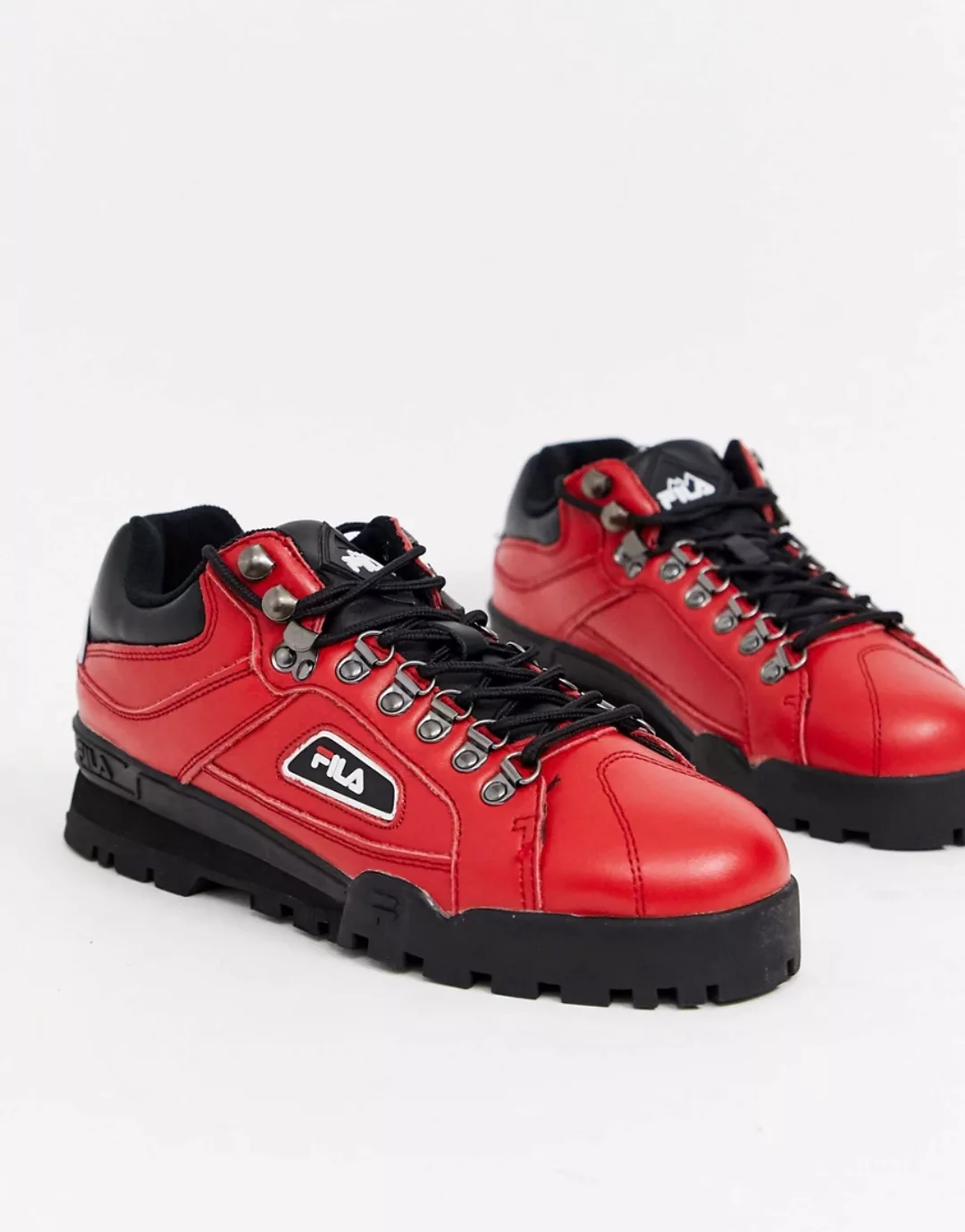 Fila – Trailblazer – Sneaker im Wanderschuh-Stil-Rot günstig online kaufen