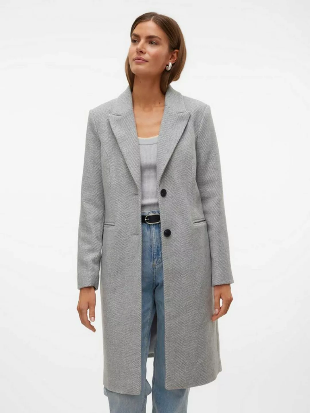 Vero Moda Langmantel VMBLAZA HERINGBONE LONG WOOL COAT GA BOO günstig online kaufen