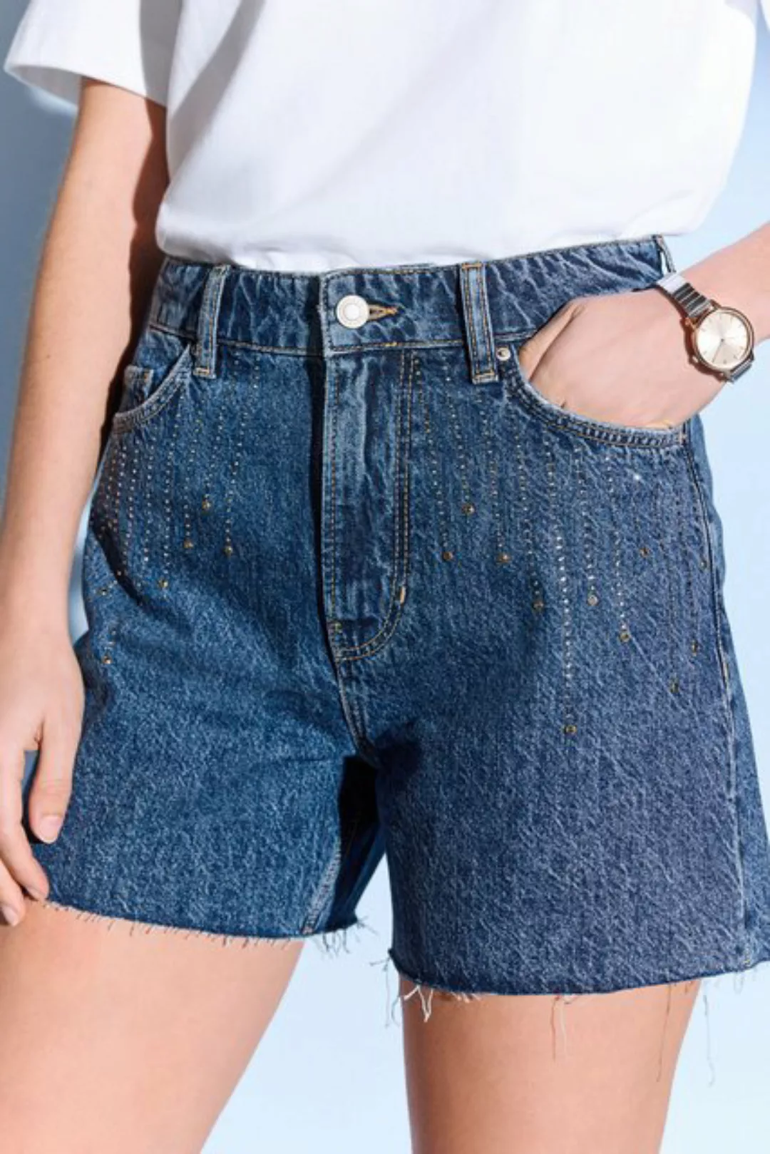 Next Jeansshorts Verzierte Denim-Shorts (1-tlg) günstig online kaufen