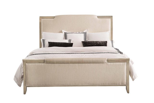 Xlmoebel Bett Hochwertiges Designer-Bett mit Stoff- und Lederoberfläche für günstig online kaufen