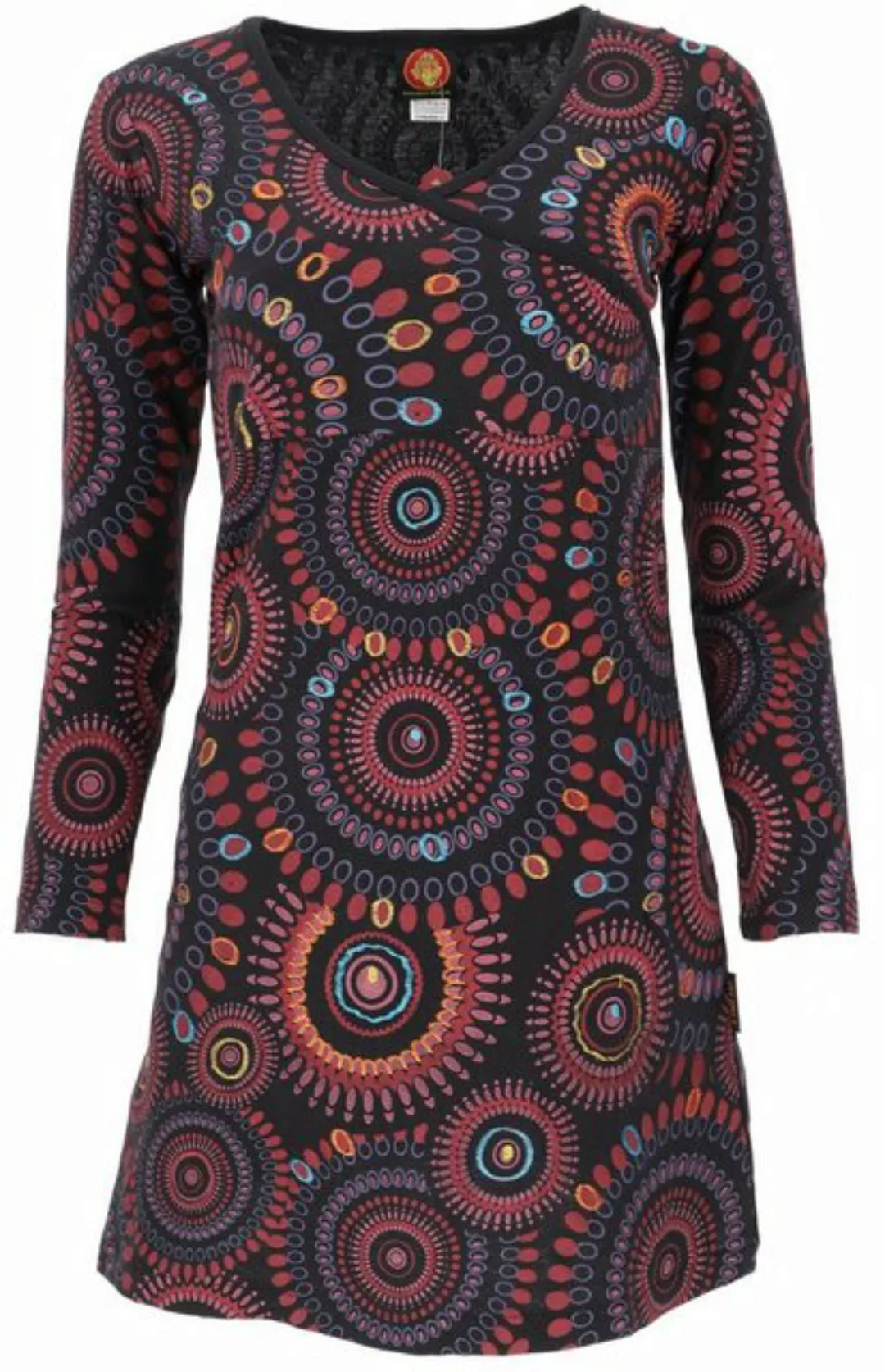 Guru-Shop Midikleid Hippie Minikleid Boho chic, Langarm Tunika.. alternativ günstig online kaufen