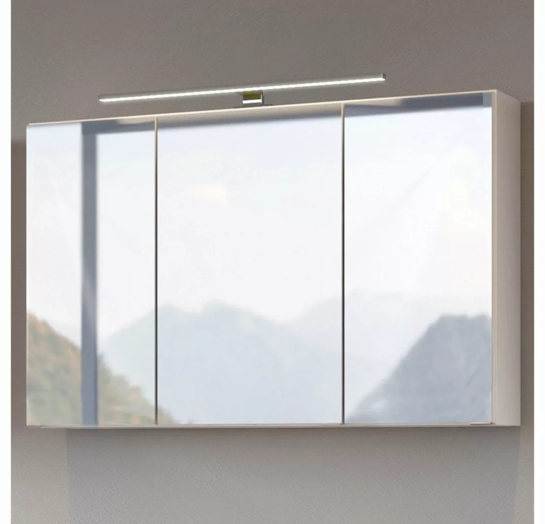 Lomadox Badmöbel LED Spiegelschrank 100 cm ARLON-03 weiß BxHxT 100x64x20 cm günstig online kaufen