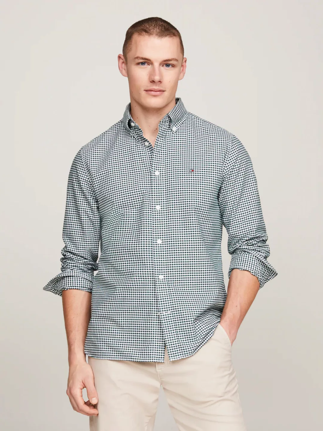 Tommy Hilfiger Langarmhemd "HERITAGE OXFORD GINGHAM RF SHIRT", mit modische günstig online kaufen