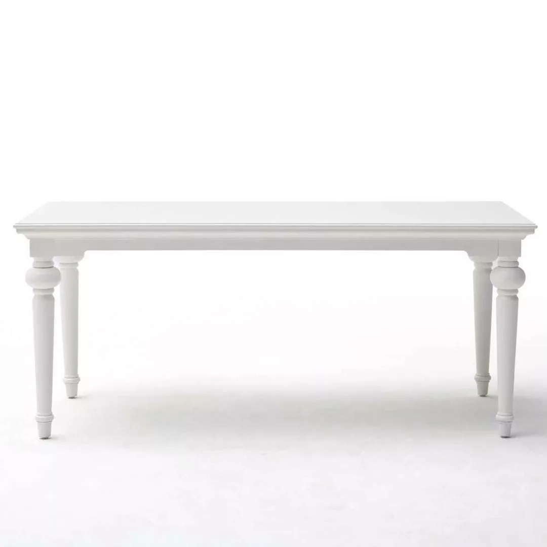 Tisch im Landhausstil Weiß gedrechselten Beinen günstig online kaufen