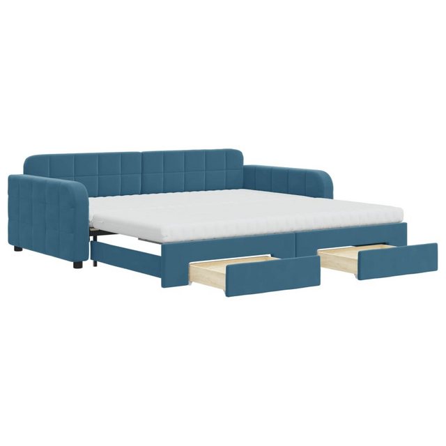 vidaXL Gästebett Gästebett Tagesbett Ausziehbar mit Schubladen Blau 100x200 günstig online kaufen