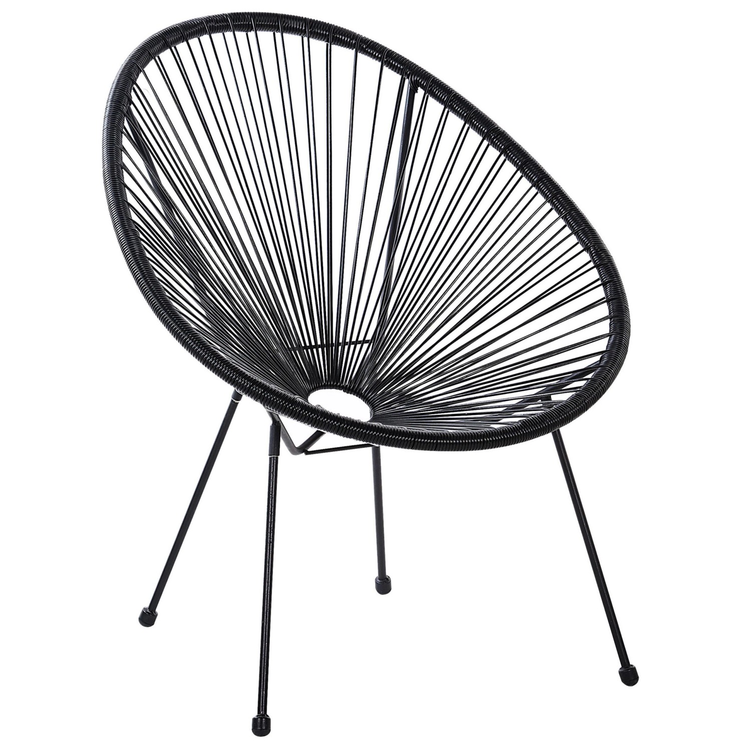 Beliani Cocktailsessel Schwarz 90x70x87 günstig online kaufen