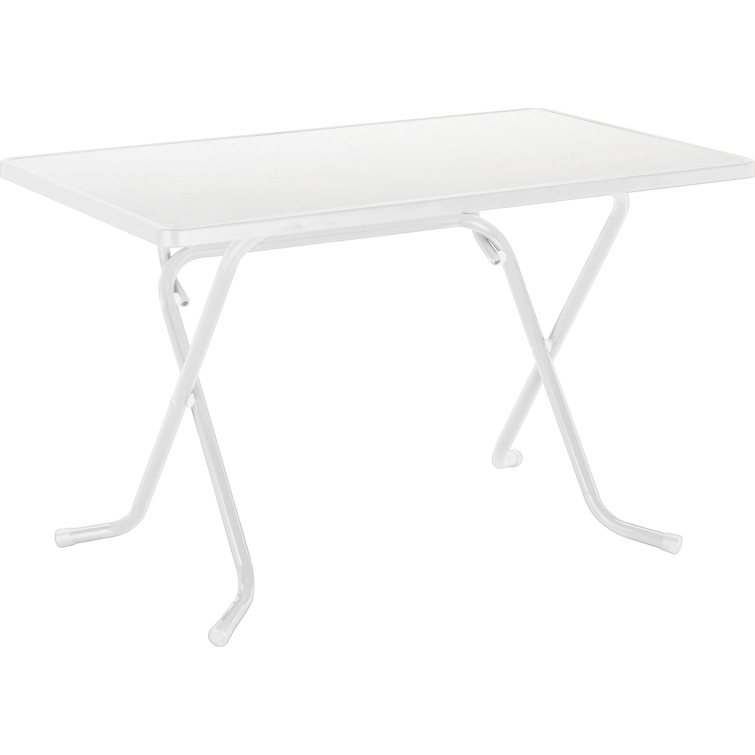 Garten-Klapptisch eckig 110 x 70 cm Weiß günstig online kaufen