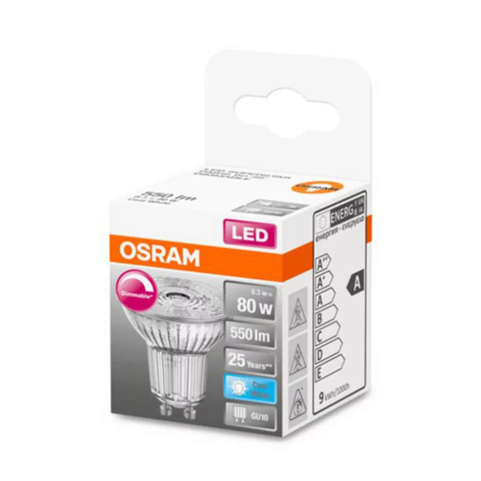 Osram LED Lampe ersetzt 80W Gu10 Reflektor - Par16 in Transparent 8,3W 575l günstig online kaufen