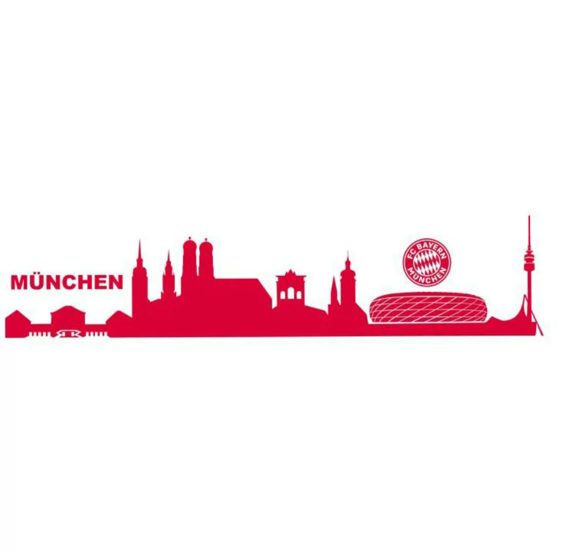 Wall-Art Wandtattoo "Fußball München Skyline mit Logo", (1 St.), selbstkleb günstig online kaufen