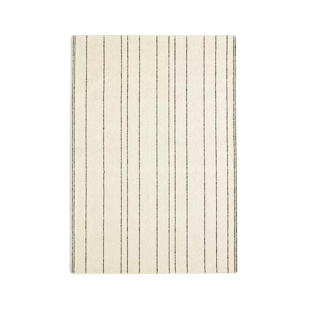 Gestreifter Teppich in Beige und Schwarz rechteckig 230x160 cm günstig online kaufen
