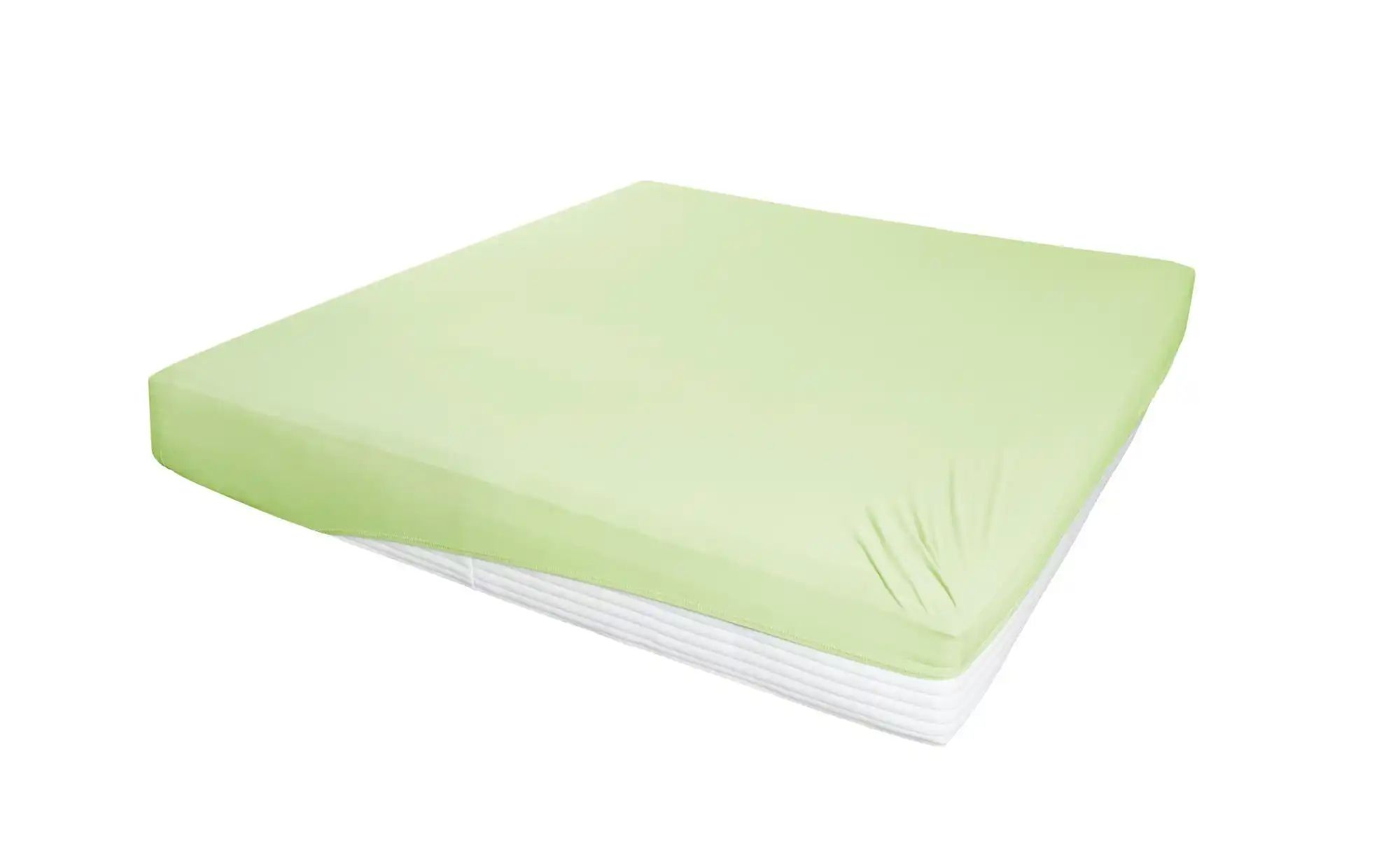 Jersey-Elasthan Boxspringbetttuch   ¦ grün ¦ Maße (cm): B: 190 H: 26 T: 26. günstig online kaufen