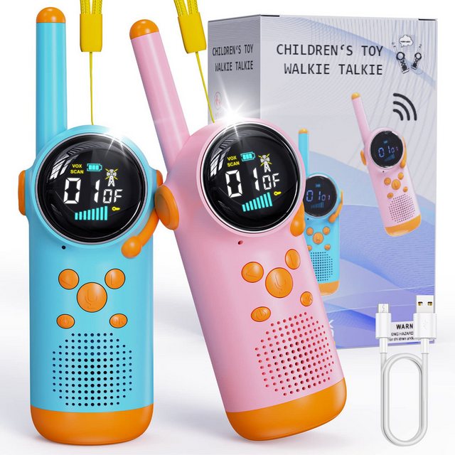 RWEUOQ Walkie Talkie Tragbare Walkie Talkie für Kinder mit LCD-Bildschirm, günstig online kaufen