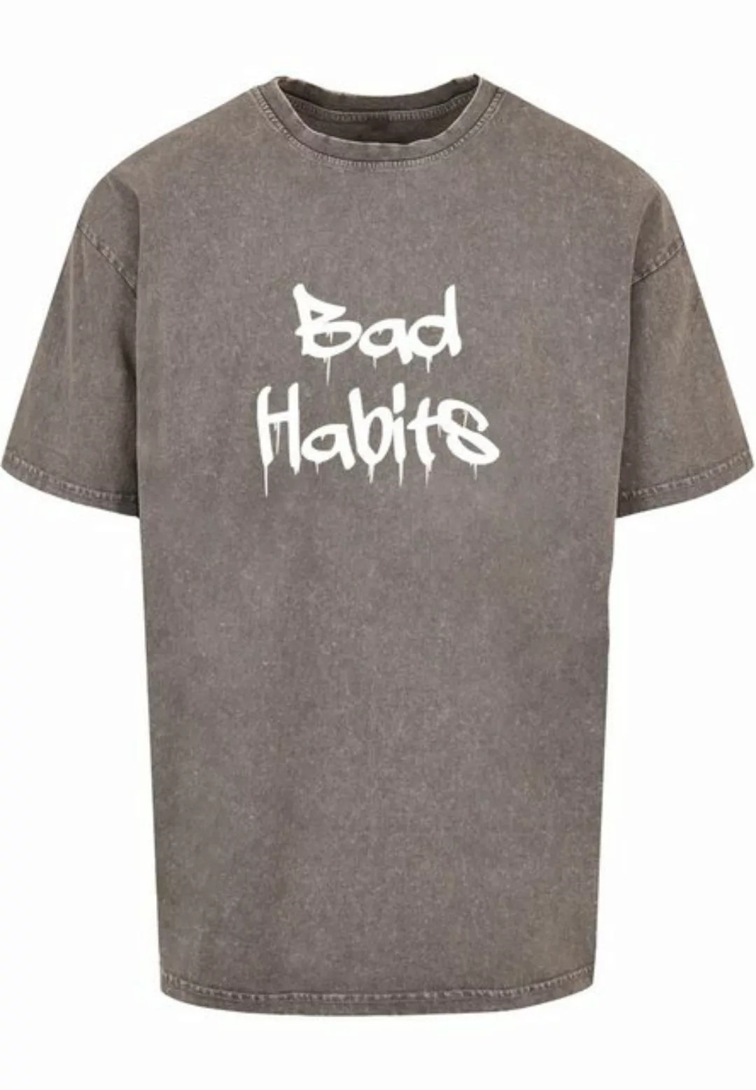 Merchcode T-Shirt Merchcode Herren Bad Habits Acid Washed Heavy Oversized T günstig online kaufen