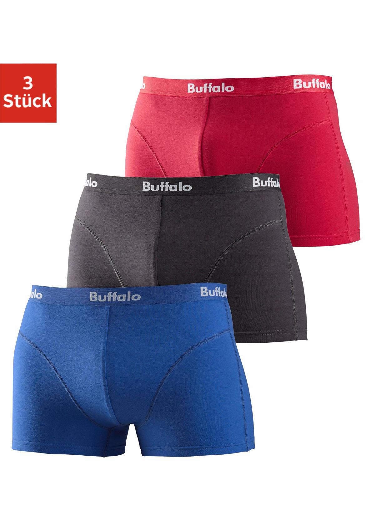 Buffalo Boxer, (Packung, 3 St.), mit Overlock-Nähten vorn günstig online kaufen