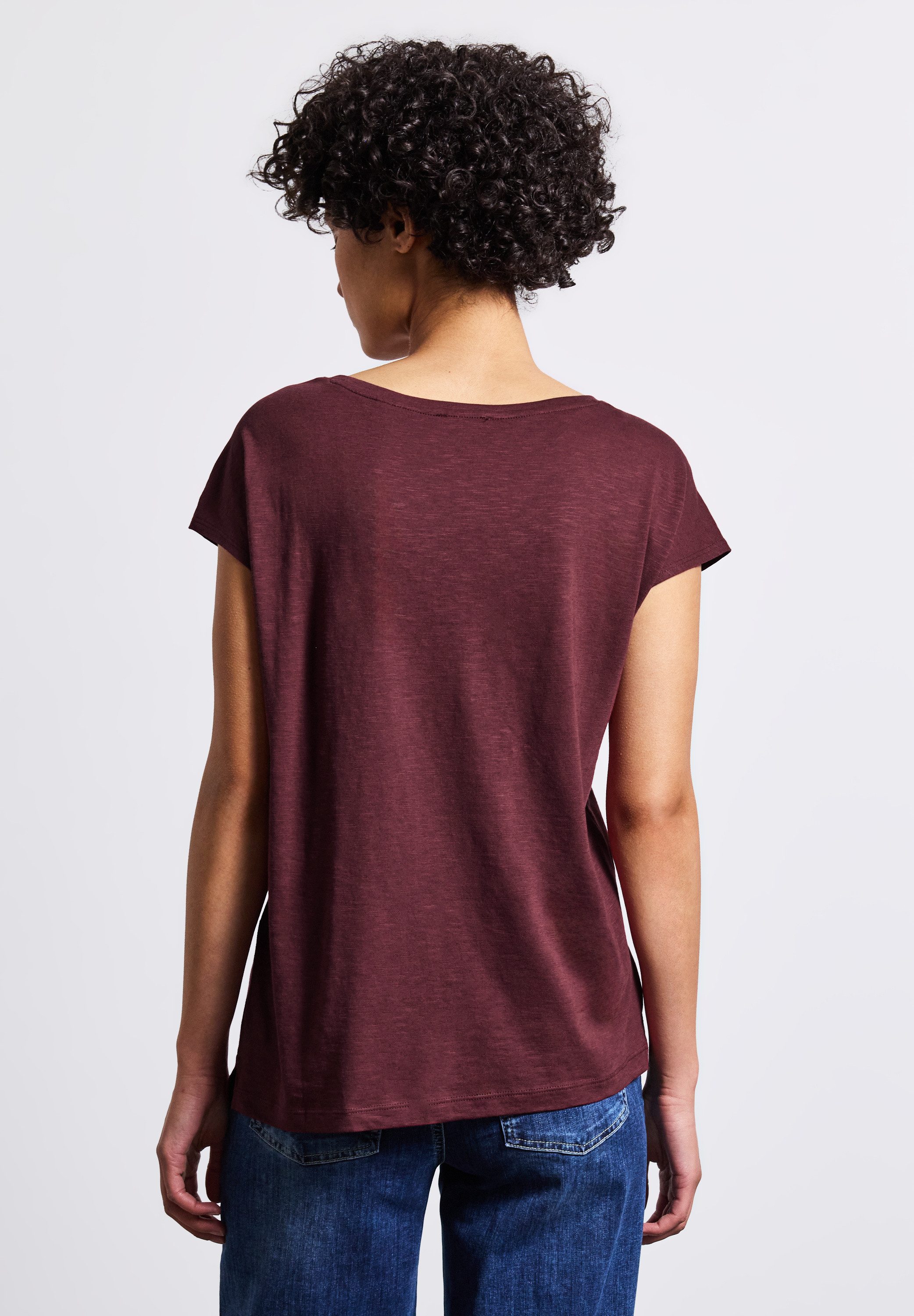 STREET ONE T-Shirt, mit Schlitz am Saum günstig online kaufen