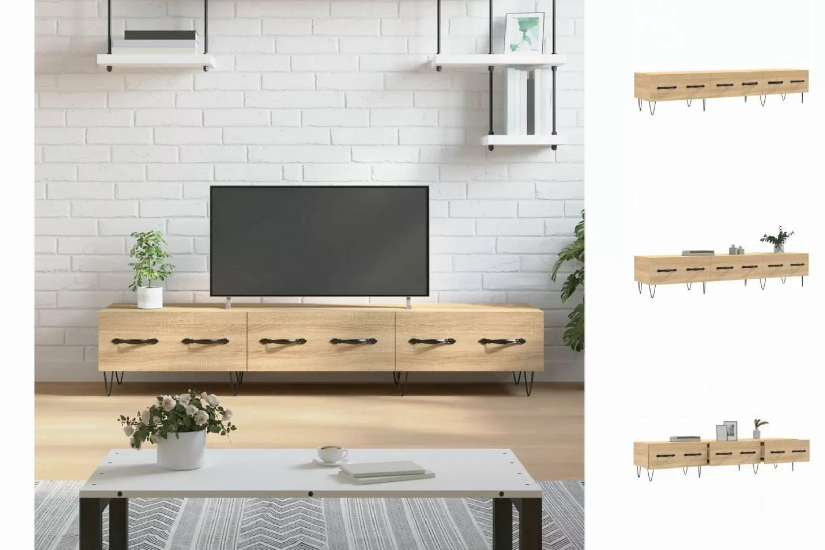 vidaXL TV-Schrank TV-Schrank Sonoma-Eiche 150x36x30 cm Holzwerkstoff günstig online kaufen