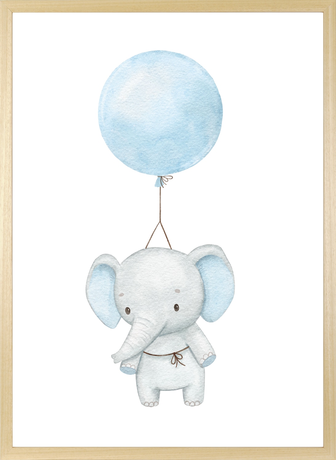 queence Bild mit Rahmen »Fliegender Elefant mit Ballon«, Elefant-Elefanten- günstig online kaufen