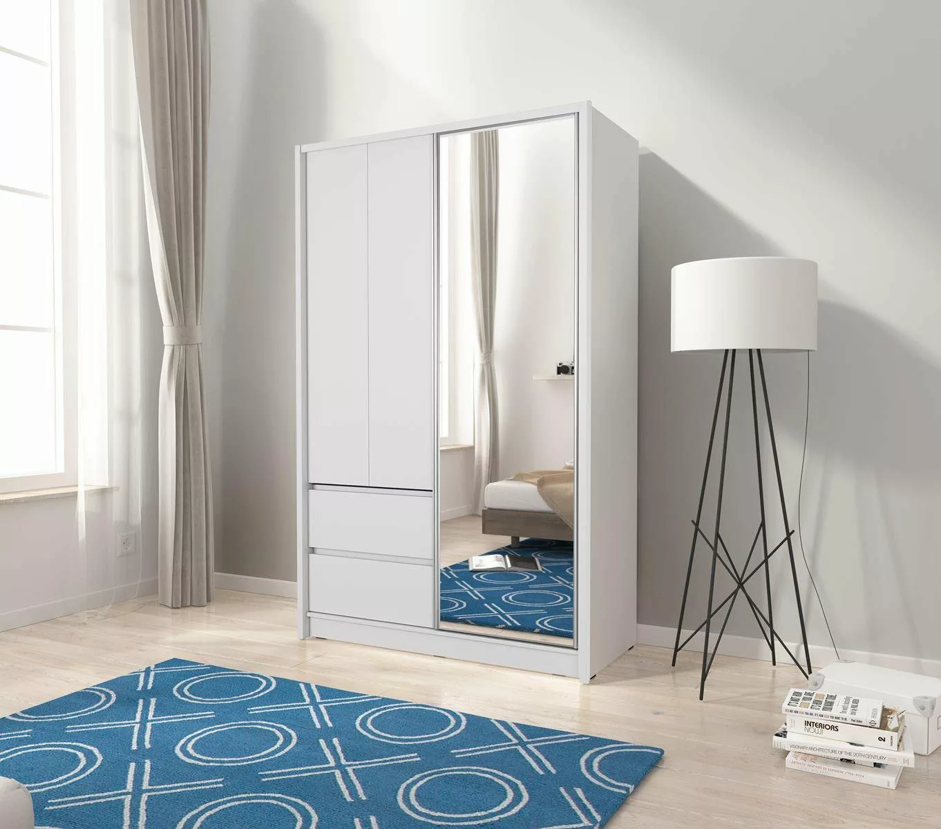 Beautysofa Kleiderschrank Siera (3-türig modernes Schrank, 134 / 154 / 184 günstig online kaufen