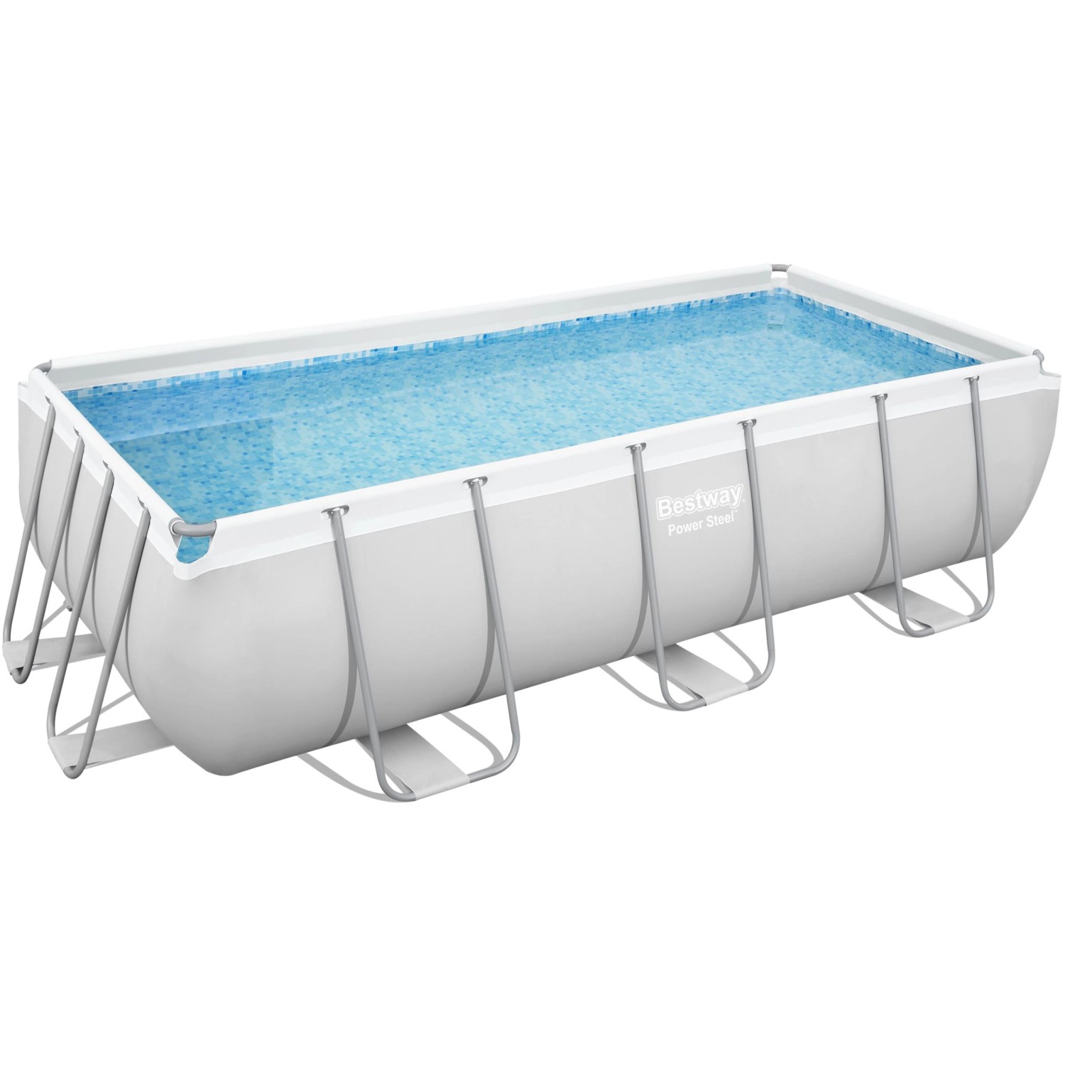 Bestway Stahlrahmenpool-Set Power Steel 404 cm x 201 cm x 100 cm Rechteckig günstig online kaufen