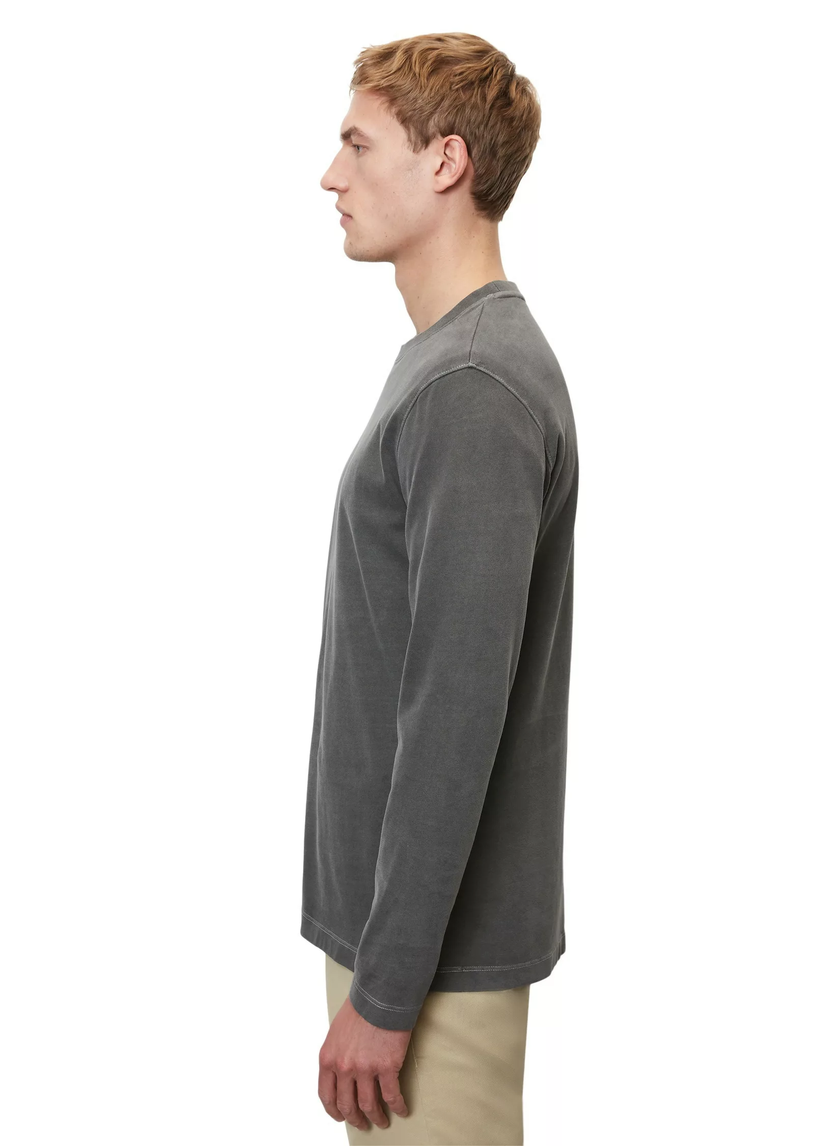 Marc OPolo Langarmshirt "T-shirt, long sleeve, crew neck, embroidery" günstig online kaufen