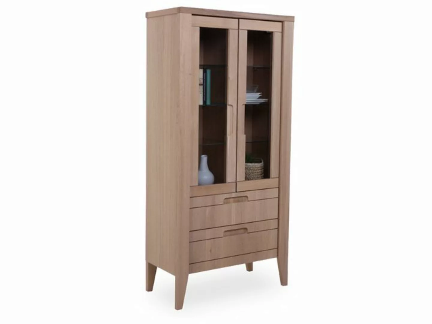 SANSIBAR Living Vitrine Vitrine SANSIBAR DORNUM BHT 86x193x43 cm braun Glas günstig online kaufen