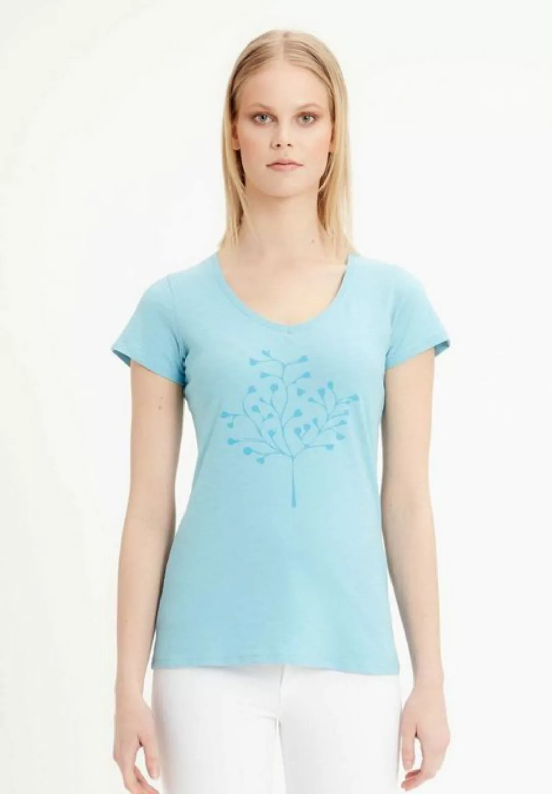 T-shirt Aus Bio-baumwolle Mit Baum-motiv günstig online kaufen