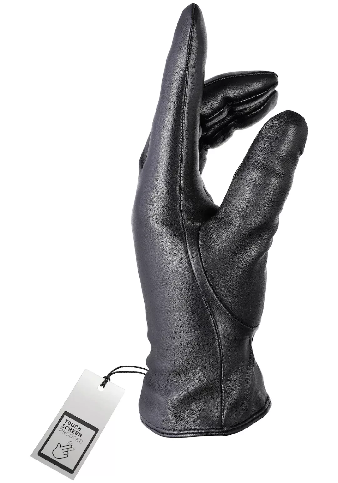 PEARLWOOD Lederhandschuhe "Meg", dekorativer Rockstud - elastischer Bund - günstig online kaufen