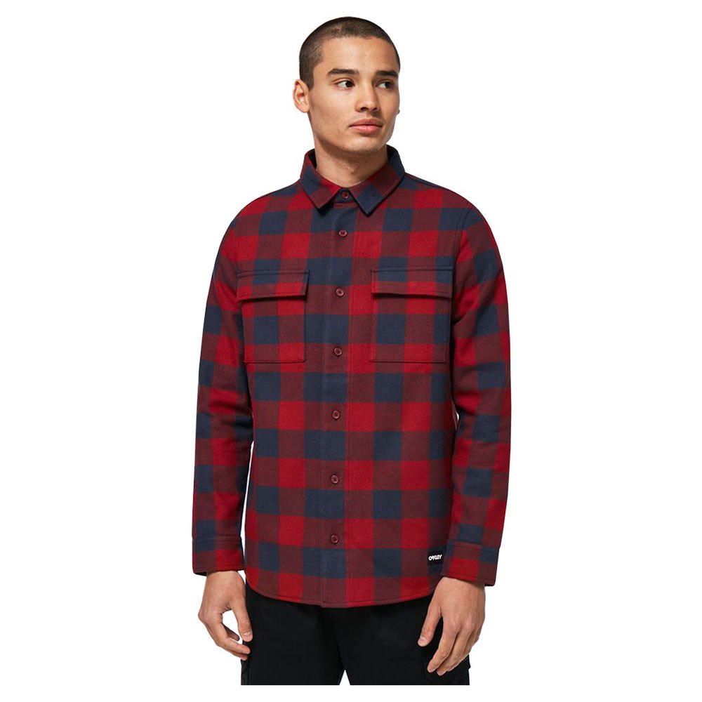 Oakley Apparel Bear Cozy Flannel Langarm Hemd XL Fathom / Iron Red Check günstig online kaufen