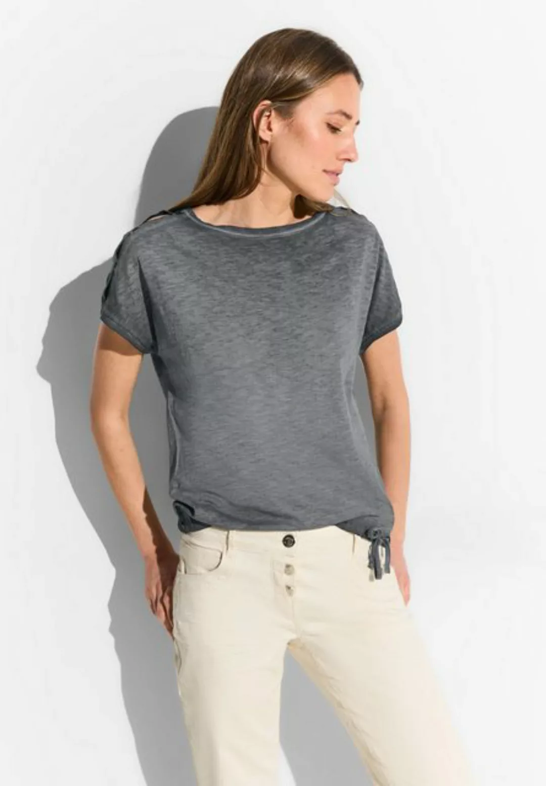 Cecil T-Shirt in Melange Optik günstig online kaufen