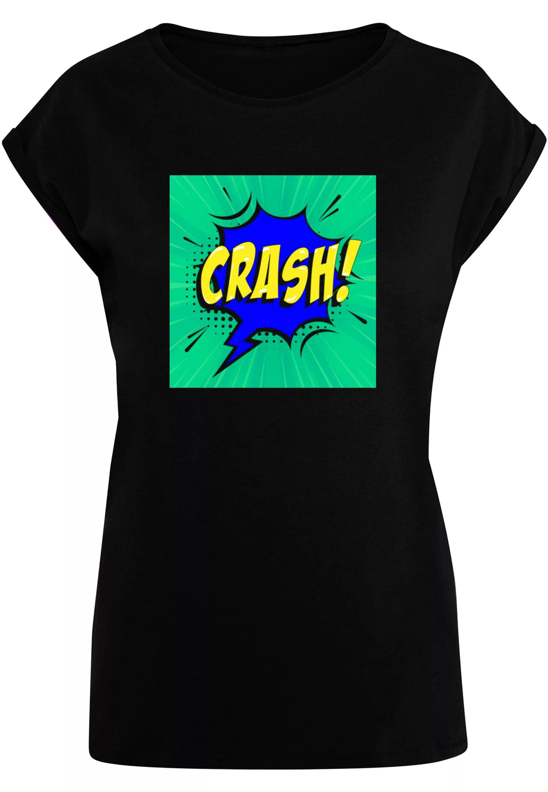 Merchcode T-Shirt "Merchcode Damen Ladies CRASH Comic Extended Shoulder Tee günstig online kaufen