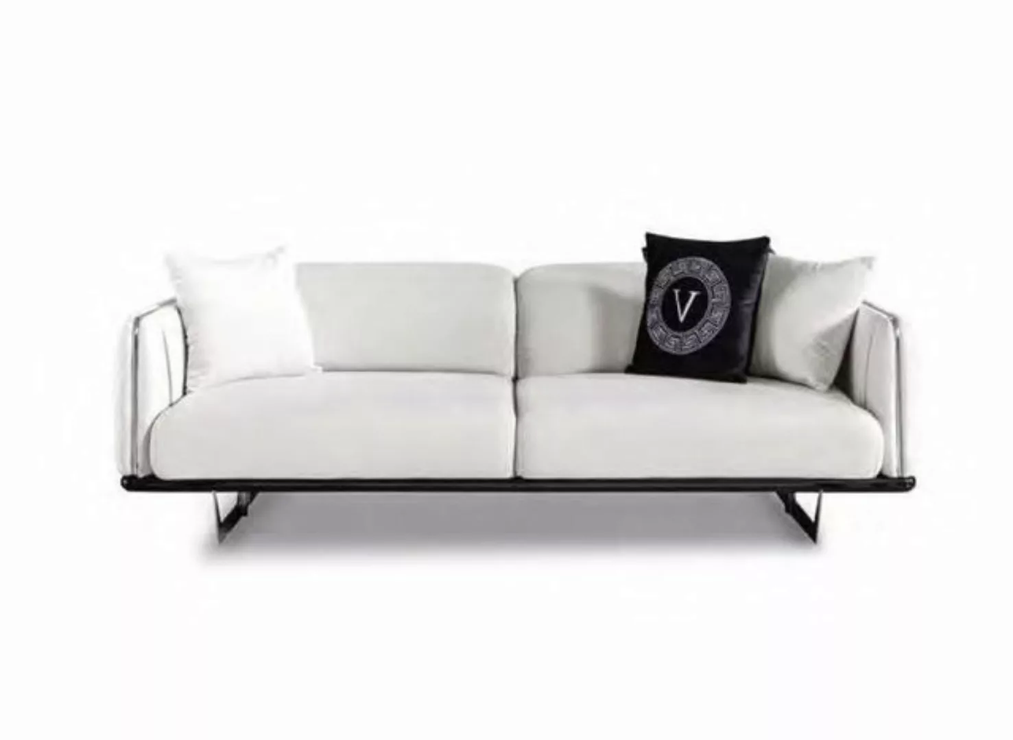 Xlmoebel Sofa Luxuriöses Wohnzimmer-Sofa mit drei Sitzen in Weiß und, Herge günstig online kaufen