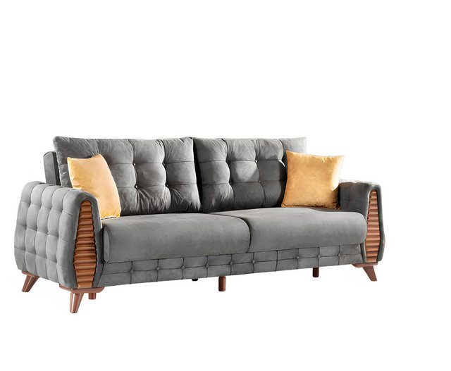 JVmoebel 3-Sitzer Luxus Chesterfield Sofa 3 Sitzer Couch Textil Modern Sofa günstig online kaufen