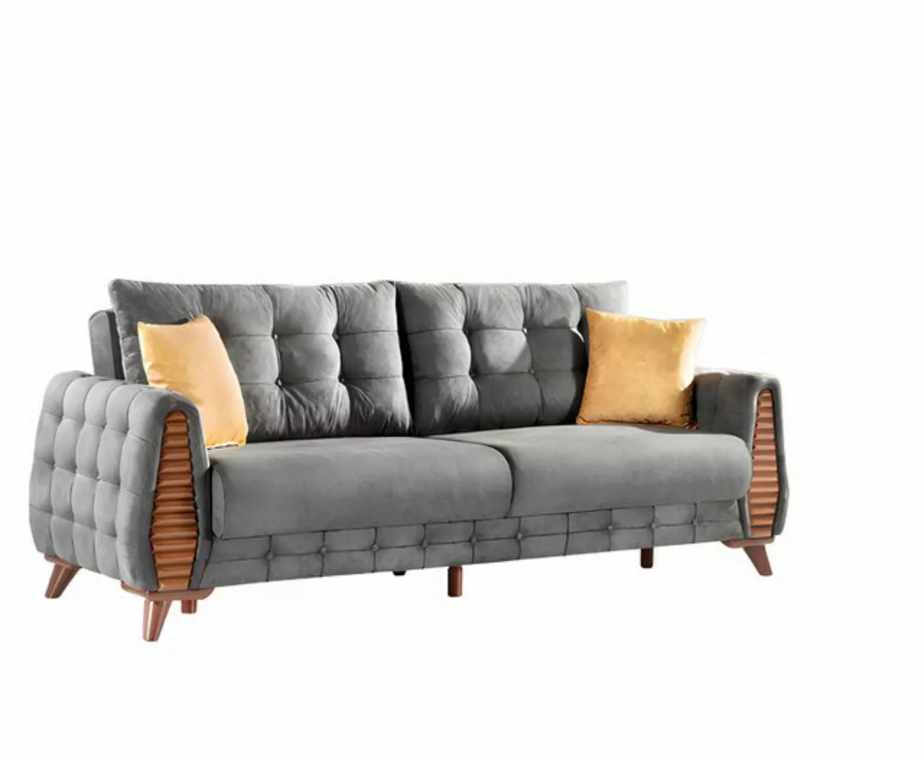 JVmoebel 3-Sitzer Luxus Chesterfield Sofa 3 Sitzer Couch Textil Modern Sofa günstig online kaufen