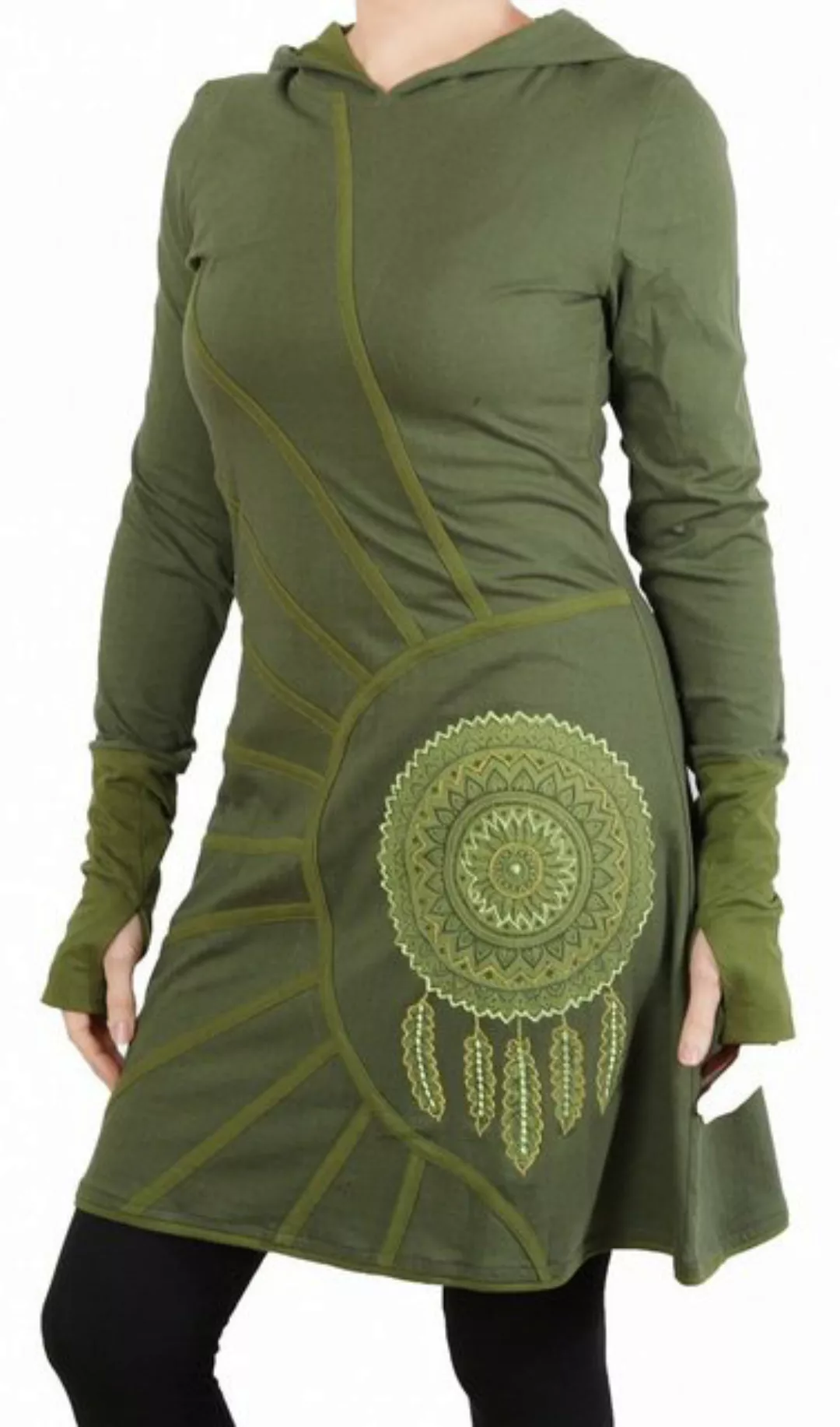 PUREWONDER Shirtkleid Langärmliges Kapuzenkleid aus Jersey Ganzjahreskleid günstig online kaufen