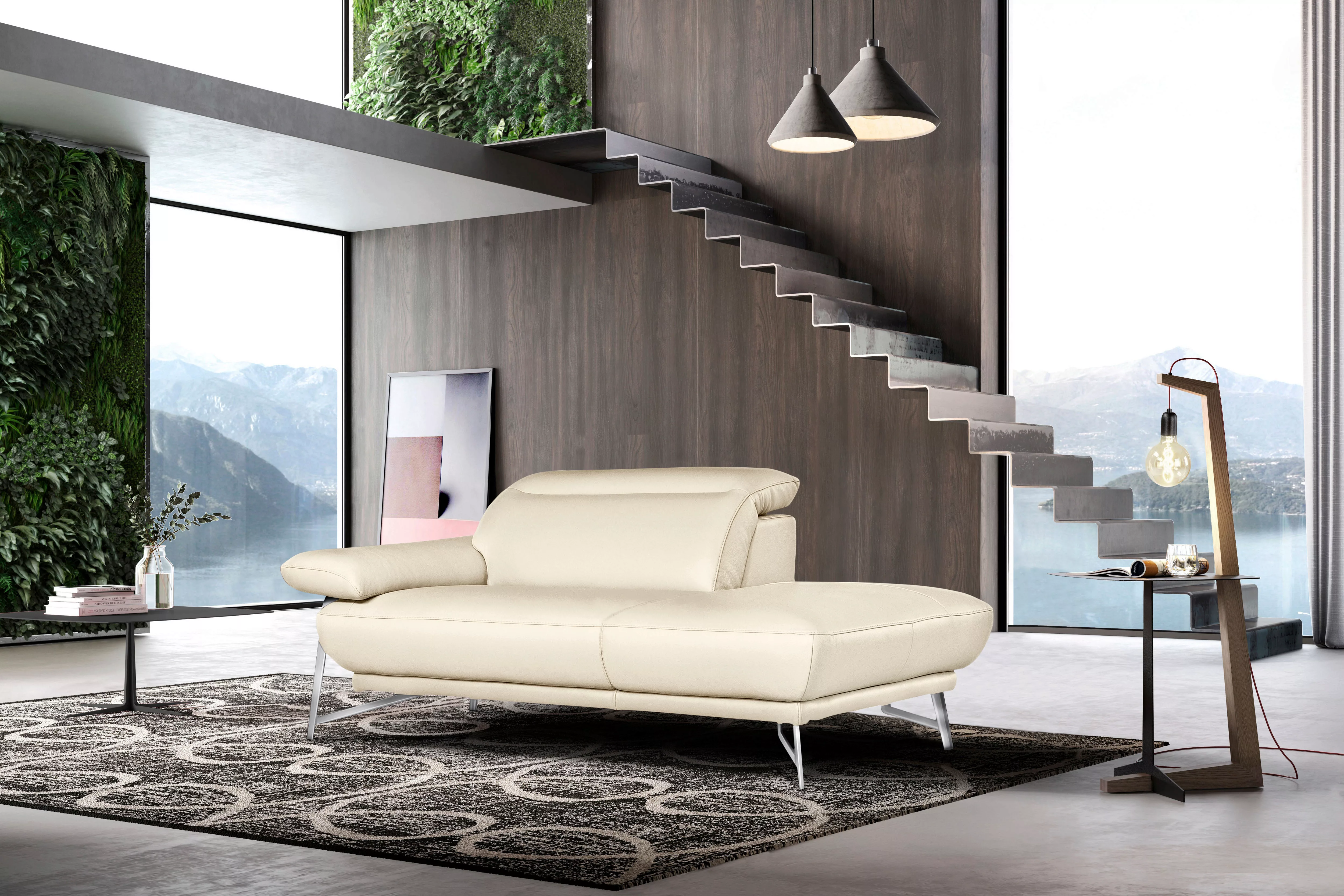 Egoitaliano Ottomane »Anais, Designsofa mit hohem Sitzkomfort, Designfuß«, günstig online kaufen