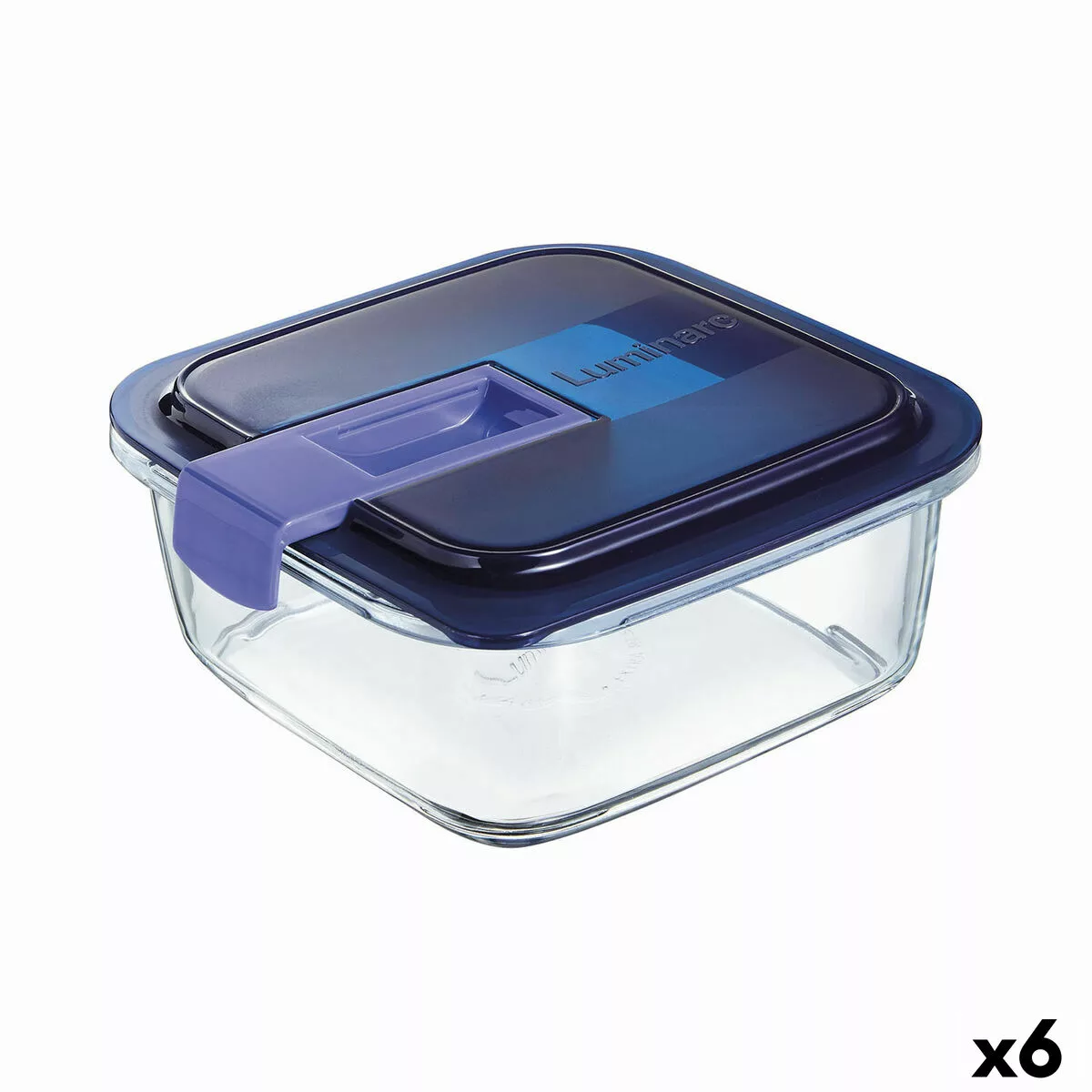 Lunchbox Hermetisch Luminarc Easy Box Blau Glas (6 Stück) (1,22 L) günstig online kaufen