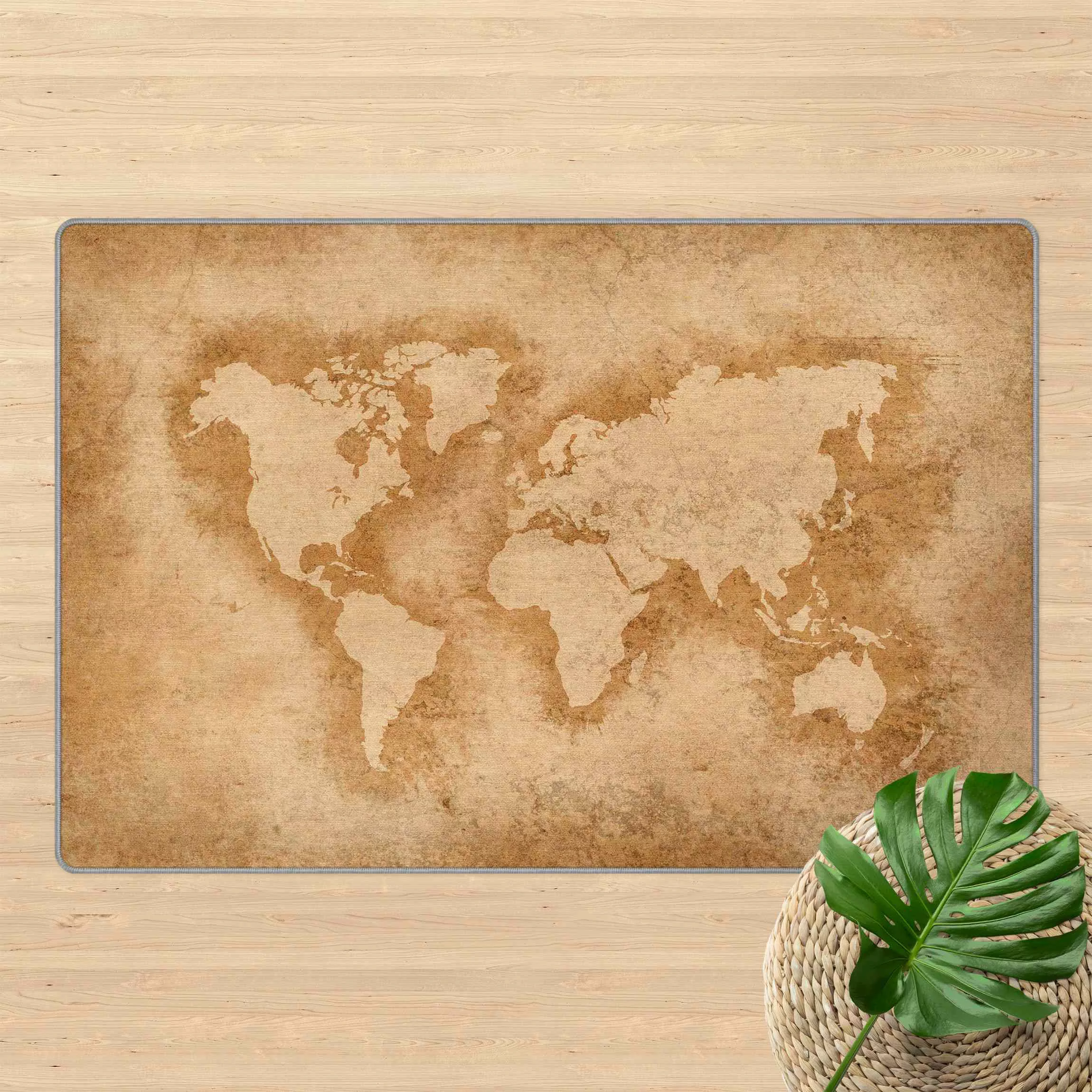 Teppich Antike Weltkarte günstig online kaufen