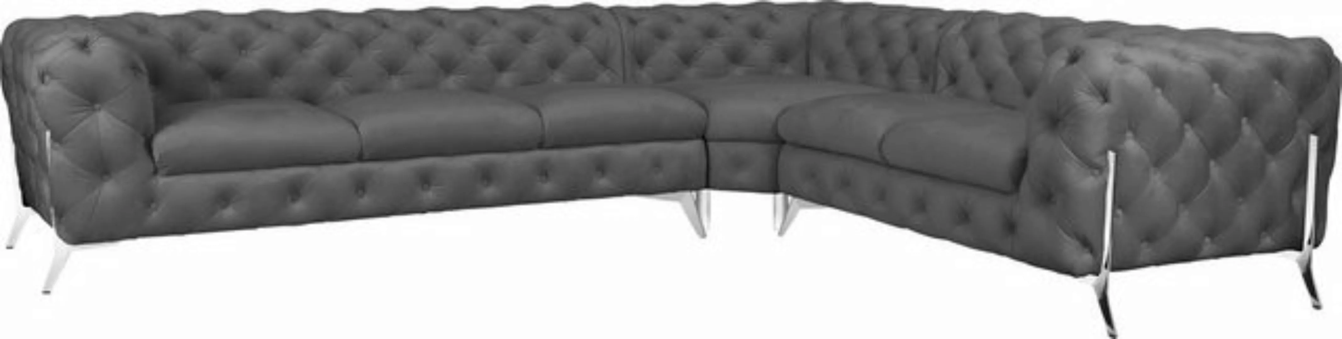 Leonique Chesterfield-Sofa Amaury L-Form, großes Ecksofa, Chesterfield-Opti günstig online kaufen