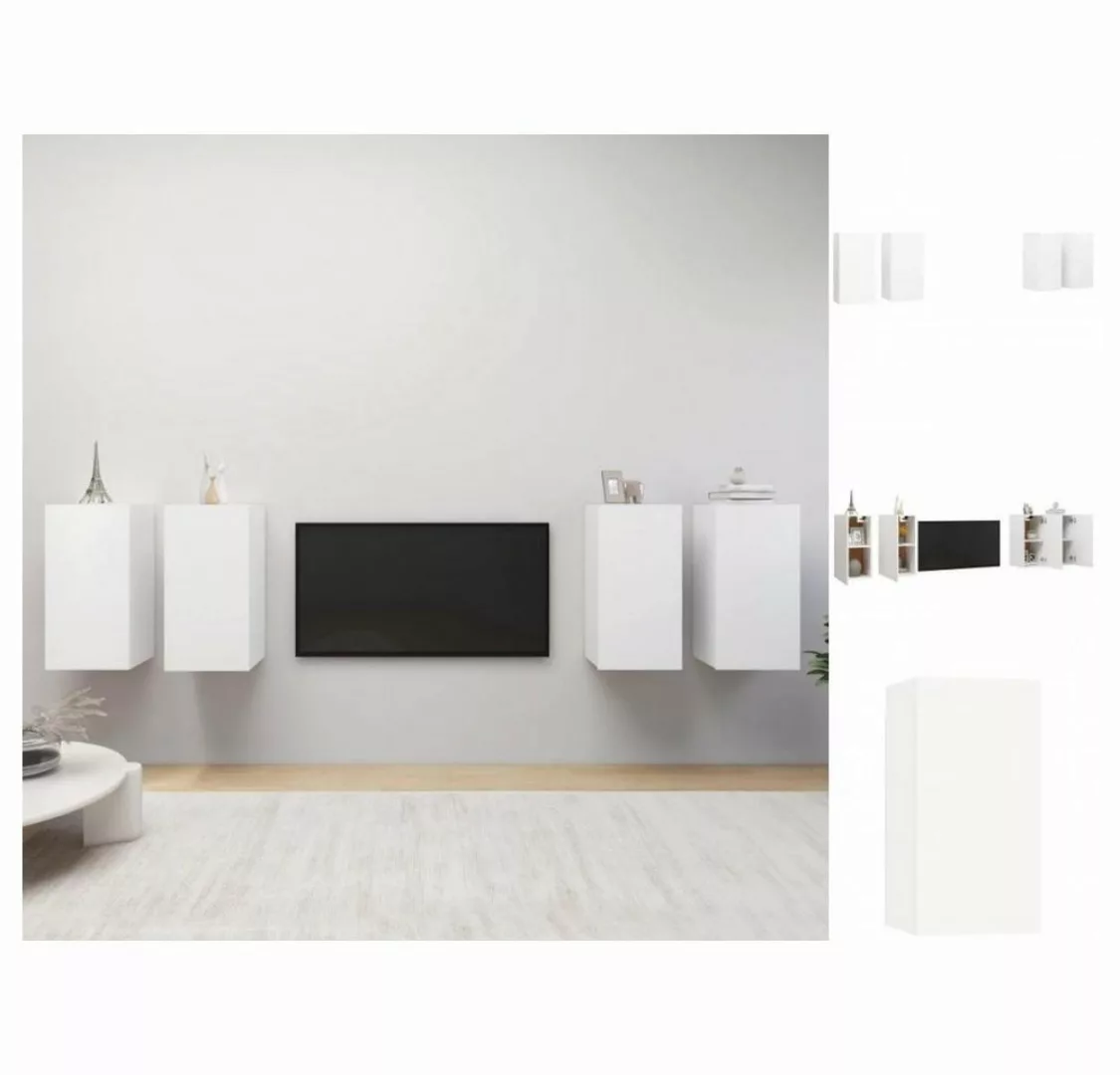 vidaXL TV-Schrank TV-Schränke 4 Stk Weiß 30,5x30x60 cm Spanplatte Lowboard günstig online kaufen