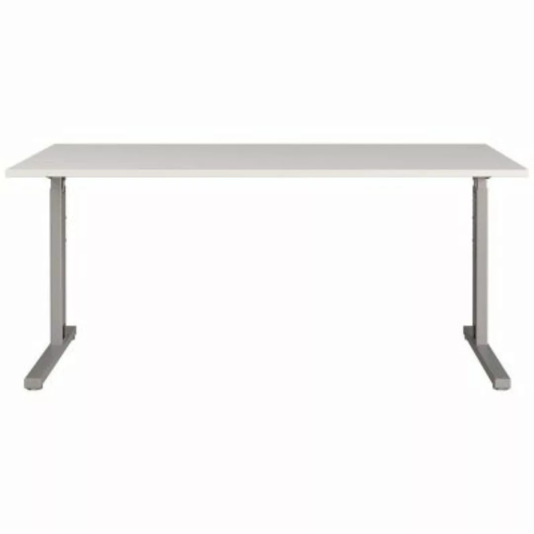 Schreibtisch 180 cm höhenverstellbar PRATO-01 in grau, B/H/T: ca. 180/80/80 günstig online kaufen