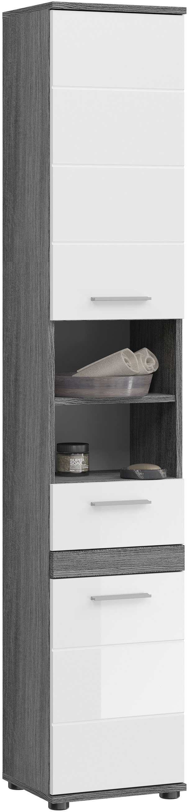 welltime Hochschrank "LUCCA, TOPSELLER, Breite 35cm, 2 Türen, 1 Schubkasten günstig online kaufen