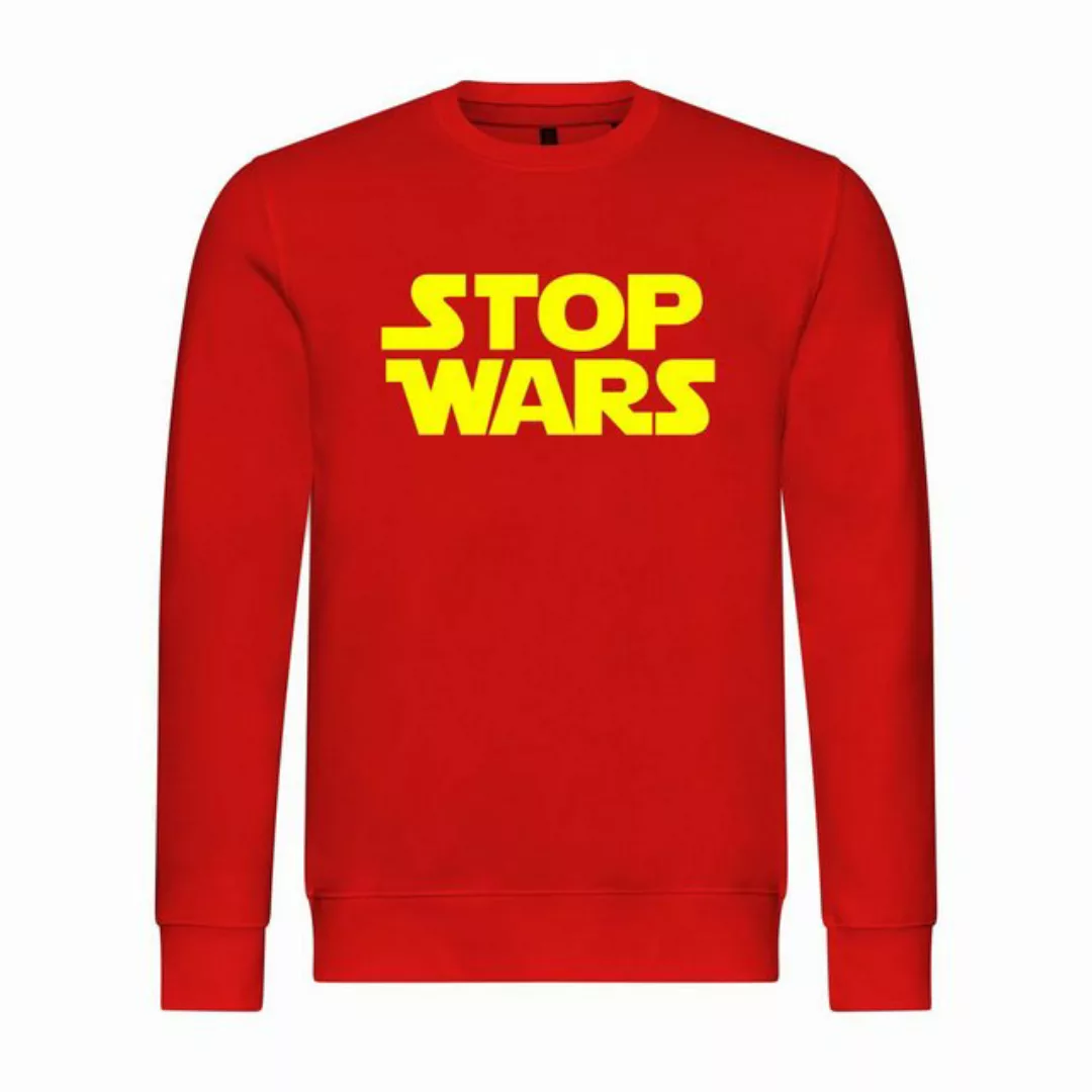 deinshirt Rundhalspullover Herren Sweatshirt Stop Wars Mit Print Motiv, Gra günstig online kaufen