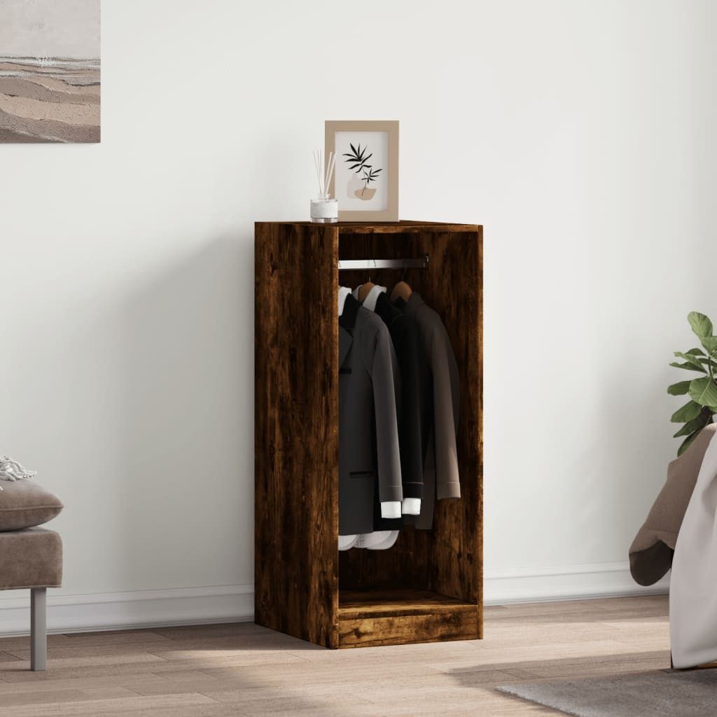 vidaXL Kleiderständer Kleiderschrank Räuchereiche 48x41x102 cm günstig online kaufen